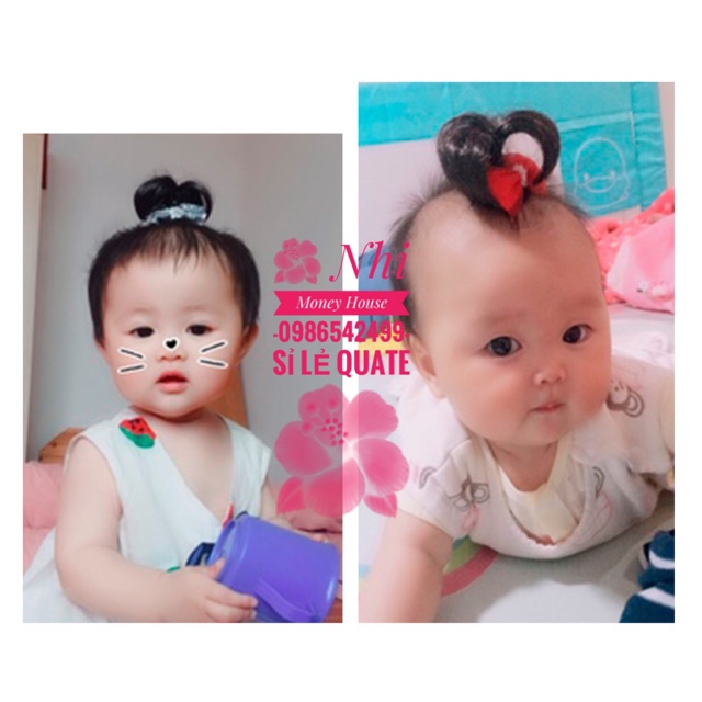 Kẹp tóc giả kiểu cây dừa cho bé gái ( Về lại đủ mẫu)