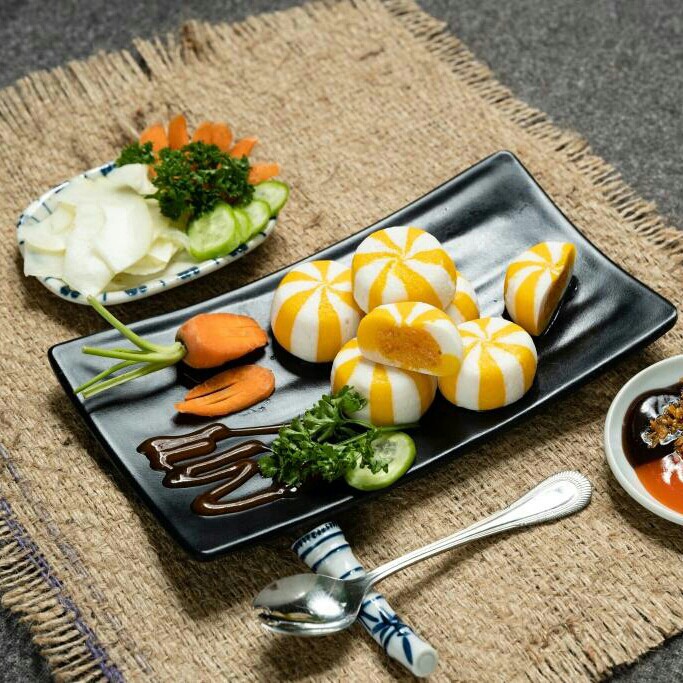 1KG Bánh Bao Trứng Nhím Biển - Sao Biển Vị Trứng Nhím Biển Nhân Trứng Cá(Loại Cao Cấp Màu Vàng) - Viên Thả Lẩu Malaysia