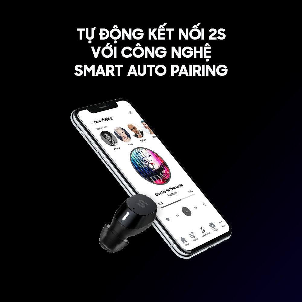 [Mã SOULSE200 giảm 200K] Tai Nghe True Wireless SOUL Emotion 2 - Bluetooth 5.0 - 18H Nghe Nhạc - IPX4 - Hàng Chính Hãng