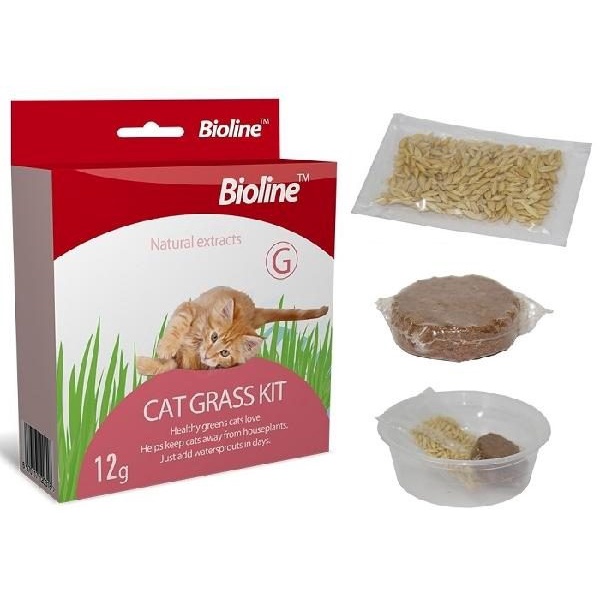 [1 Hộp] Bộ Kit Tự Trồng Cỏ Mèo Tươi Bioline 12g