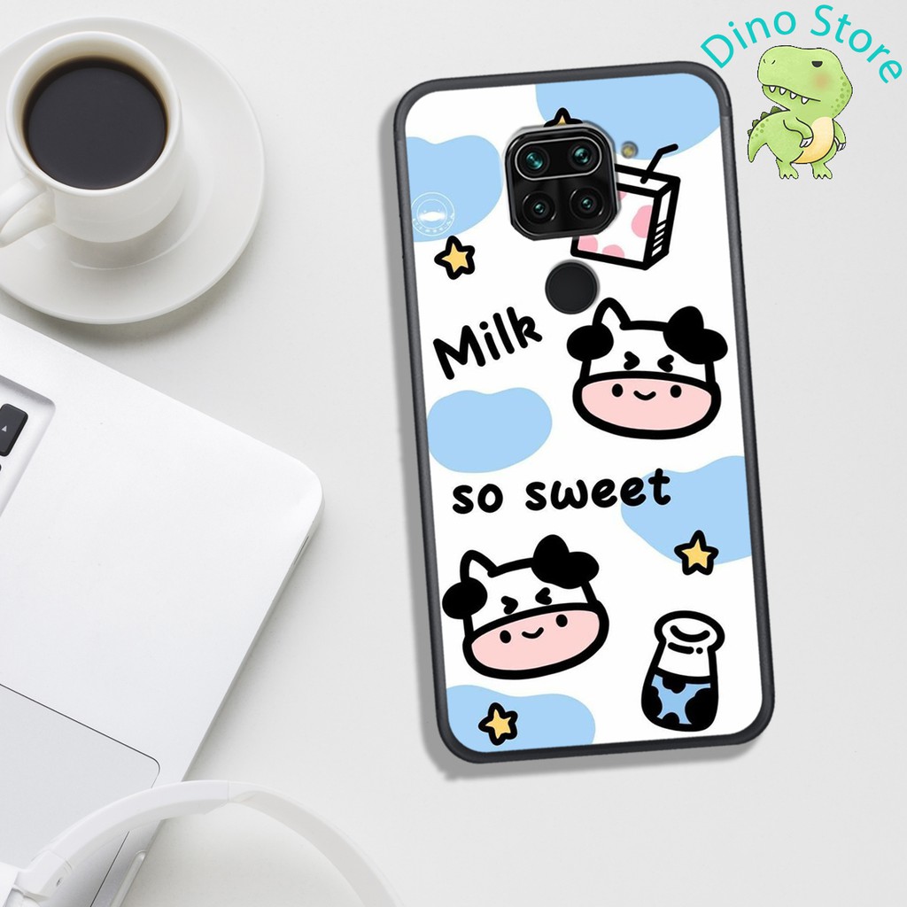 ỐP LƯNG XIAOMI REDMI NOTE 9/REMI NOTE 9S, IN HÌNH CHÚ BÒ SỮA CUTE.