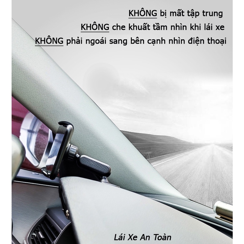 Giá Điện Thoại Ô Tô, Kẹp Điện Thoại Trên Xe Ô Tô, Nhiều Góc Xoay Linh Hoạt
