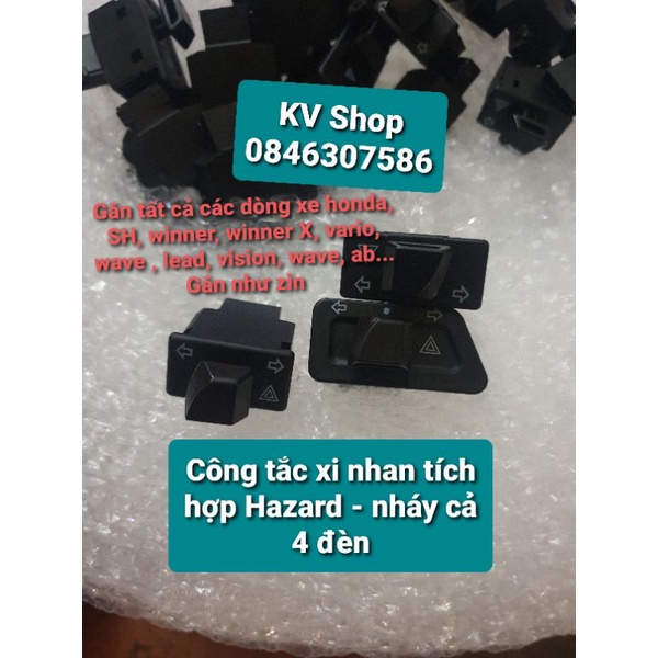 Công tắc xi nhan tích hợp Hazard, gắn các dòng xe honda, wave - sh - vision - winner - winner X - Vario - lead - ab...