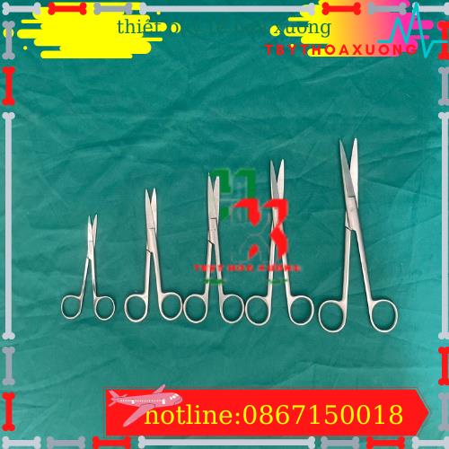 [Hàng Chính Hãng Parkistan] Kéo Y Tế Thẳng Nhọn 20cm- Kéo Cắt Chỉ