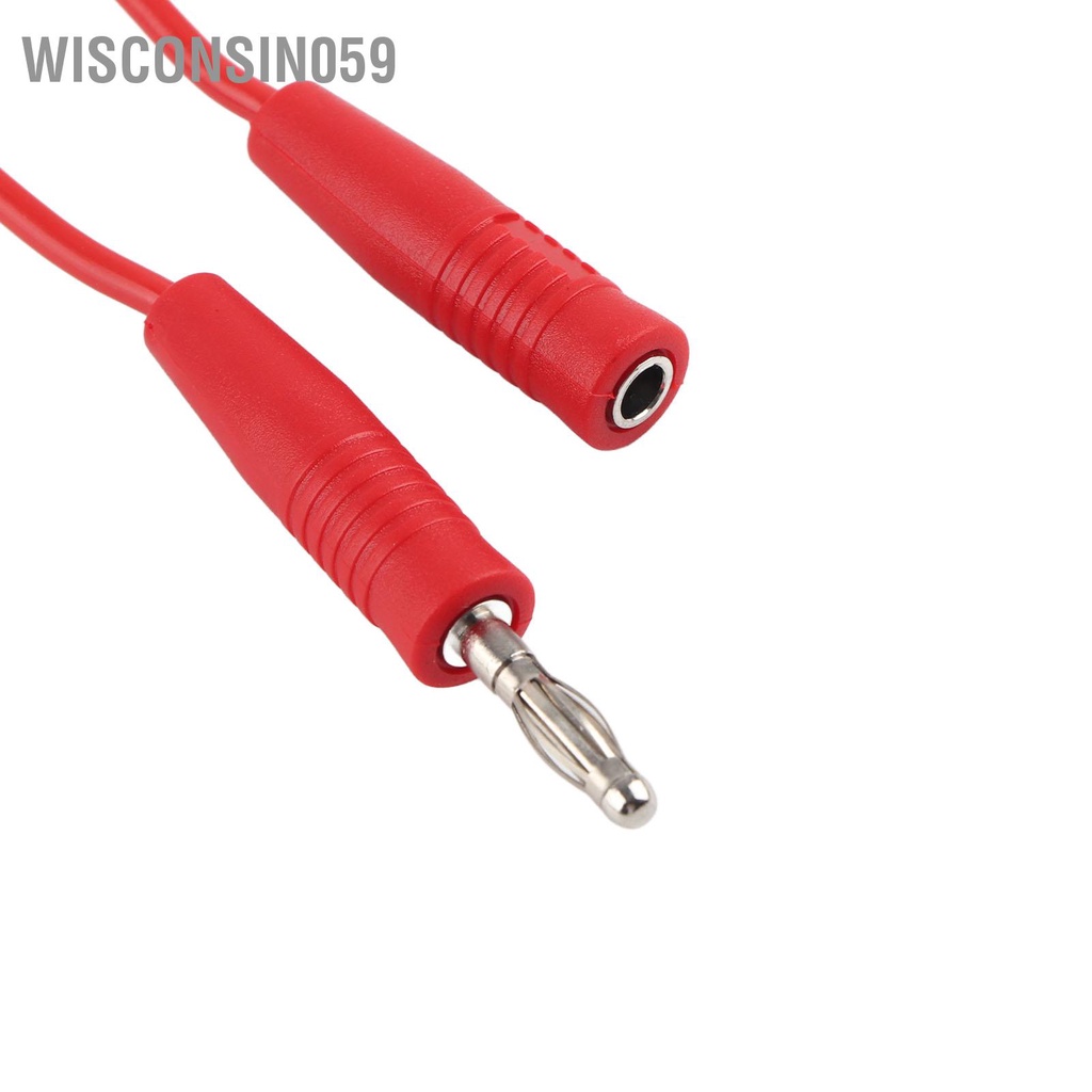Wisconsin059 5 Bộ 4mm Dây dẫn thử nghiệm phích cắm chuối Nam nữ 0 75mm² cáp kết nối điện tử