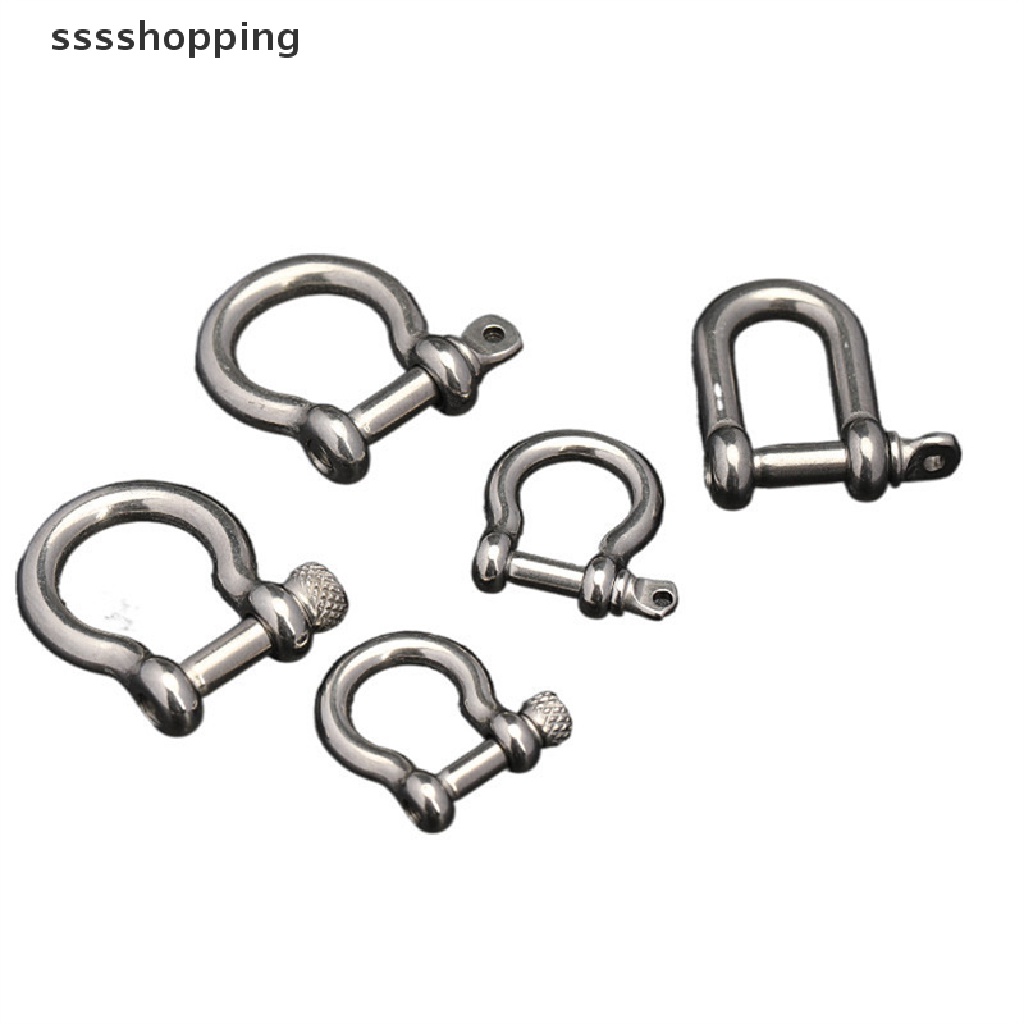 1 Móc Khóa Chữ D Bằng Thép Không Gỉ