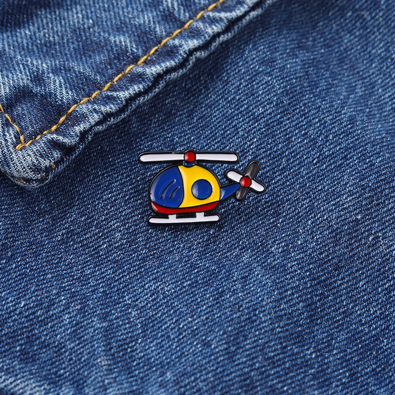 Ghim Cài Áo Hình Máy Bay Trực Thăng Hoạt Hình Đáng Yêu