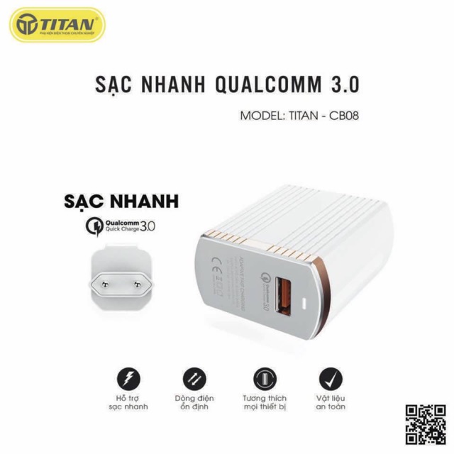 Combo sạc nhanh TITAN CB08