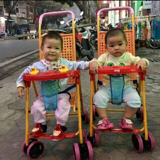 [Freeship - Xả Kho]  Xe đẩy mây gấp gọn cho bé