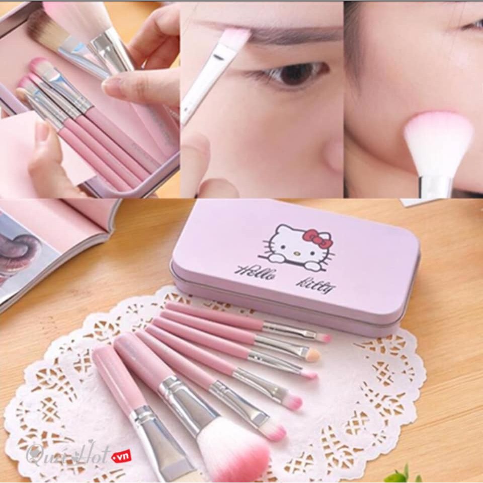 FREESHIP 99K TOÀN QUỐC_🍒 Bộ cọ 7 cây hello kitty đáng yêu - tiện dụng