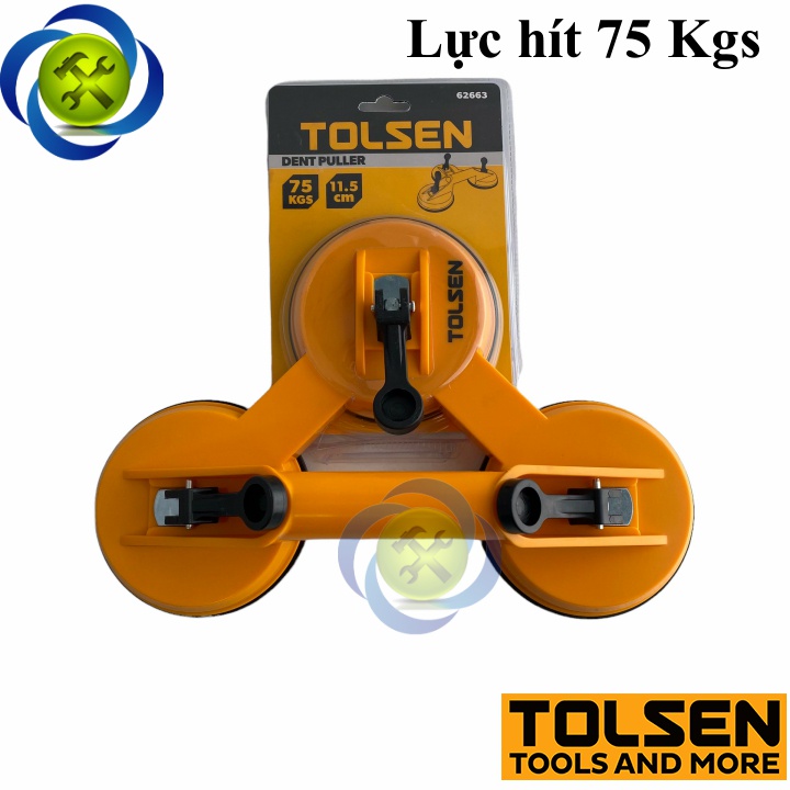 Tay hít kính - hít gạch Tolsen 62663 loại 3 chấu (75Kg)