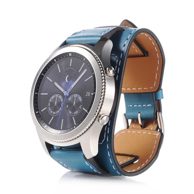 Dây đeo bằng da 22mm cho đồng hồ Samsung Galaxy Gear S3 Frontier Band Genuine S3 Classic