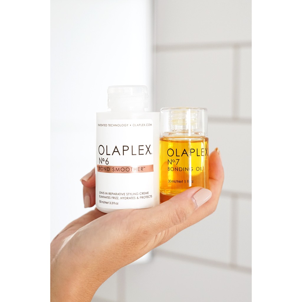 Combo tinh dầu dưỡng tóc Olaplex No7 30ml và kem xả khô No6 100ml giúp tóc suôn mượt, chắc khỏe, chống rối