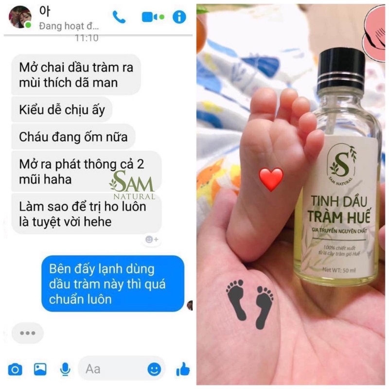 Tinh dầu tràm thiên nhiên nguyên chất SAM NATURAL 50ml