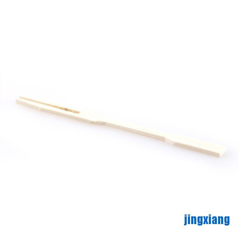 [jing] 80Pcs Bamboo Disposable Wooden Fruit Fork Dessert Forks Tableware Party Decor [vn]