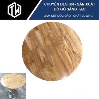Mặt bàn tròn bằng gỗ tự nhiên cao cấp, nhiều kích thước