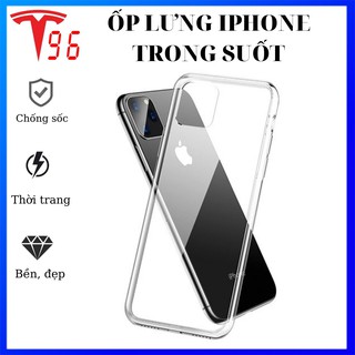 Ốp lưng iphone silicon trong suốt chống sốc chống va đập từ iphone 6 đến 12 pro max