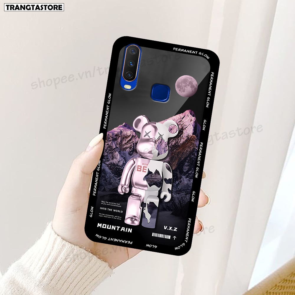 Ốp Vivo U10 / Y11 / Y12 / Y15 / Y17 in hình gấu Bearbrick,Mountain,xanh,đen,đỏ giá rẻ
