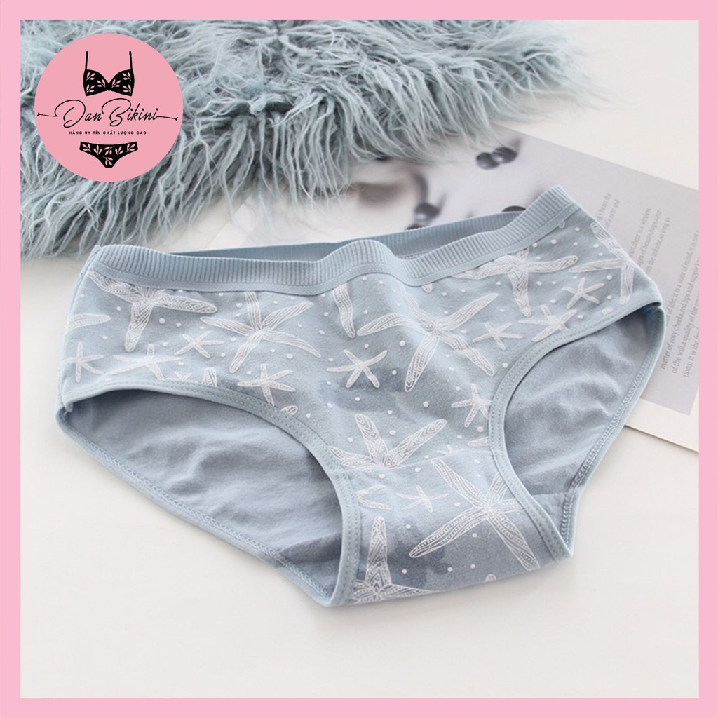 Quần Lót Nữ Cotton 100% cạp chun thoáng mát mềm mại set nàng tiên cá dễ thương mã 3775