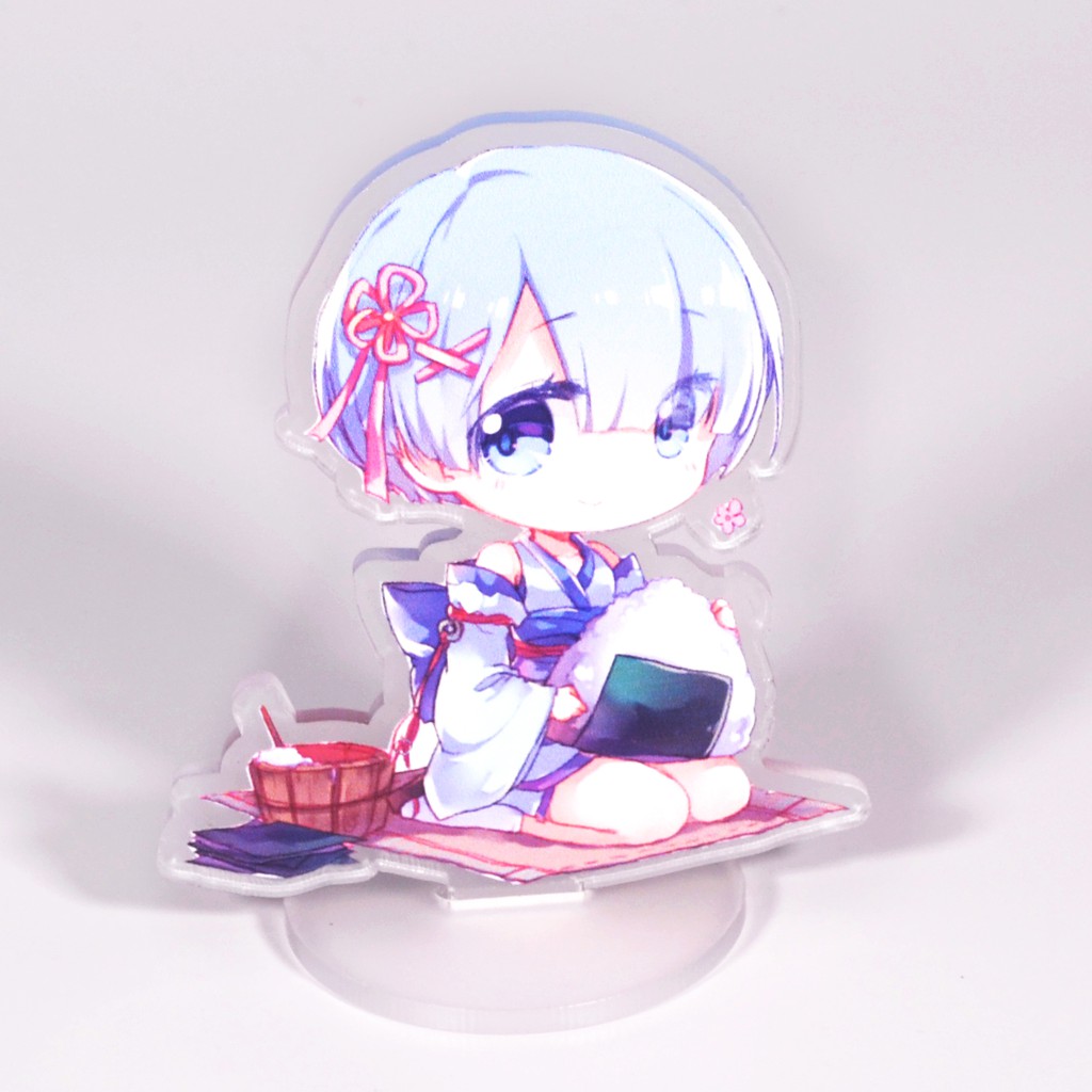 [thanh lý bán lỗ]Standee Tượng Mica Anime chibi 10cm - Re:Zero [AAM] [PGN20]