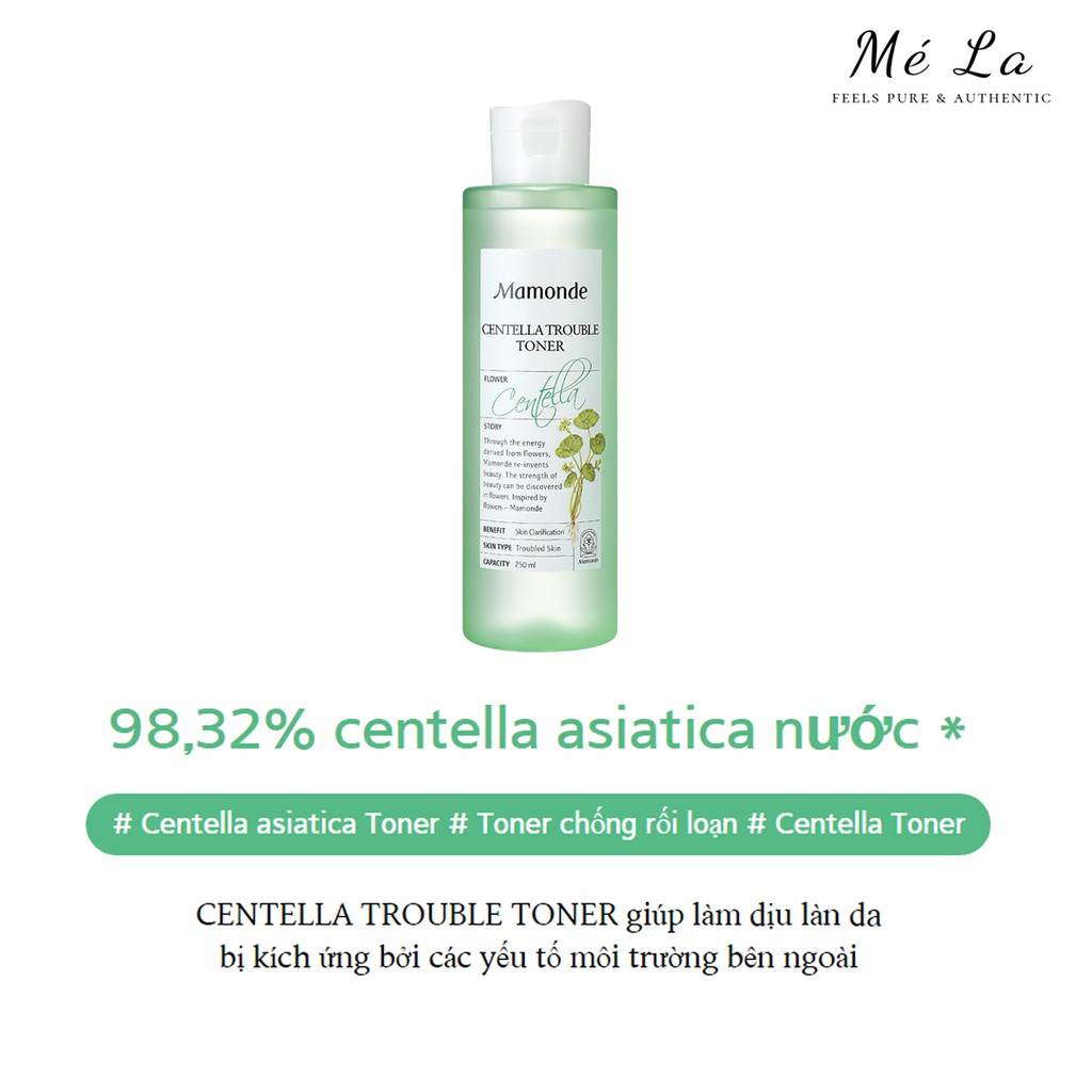 ✅[NỘI ĐỊA HÀN] Nước Hoa Hồng Rau Má Mamonde Centella Trouble Toner