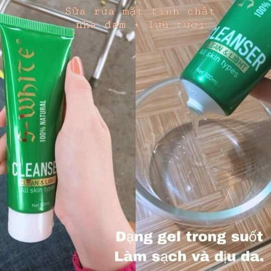 Sữa rửa mặt nha đam swhite
