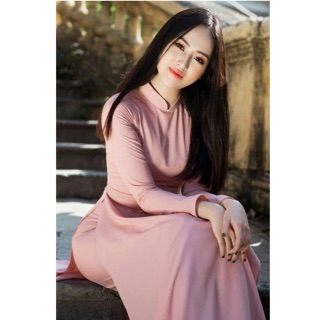 Set áo dài lụa kèm quần