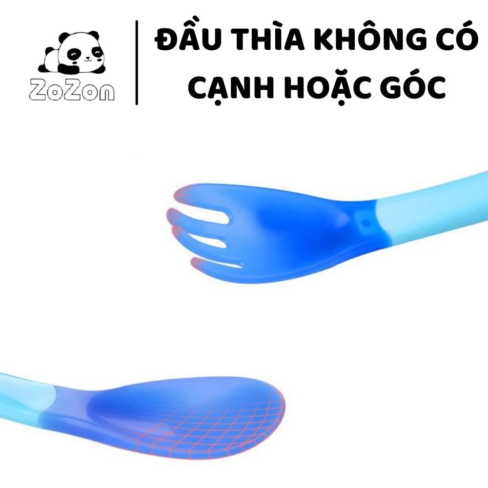 Thìa ăn dặm báo nóng cho bé, thìa ăn dặm silicon kiểm tra nhiệt độ thức ăn của bé