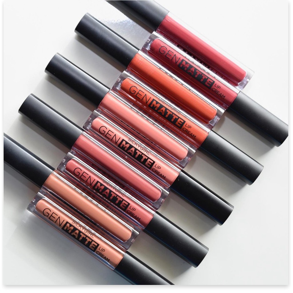 [Mã chiết khấu giảm giá sỉ mỹ phẩm chính hãng] Son Kem Lì Nhẹ Môi Cấp Ẩm SILKYGIRL Gen Matte Lip Cream