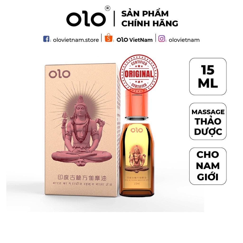 Dầu massage OLO Gammo thảo dược kéo dài thời gian cho nam giới chai 15ml