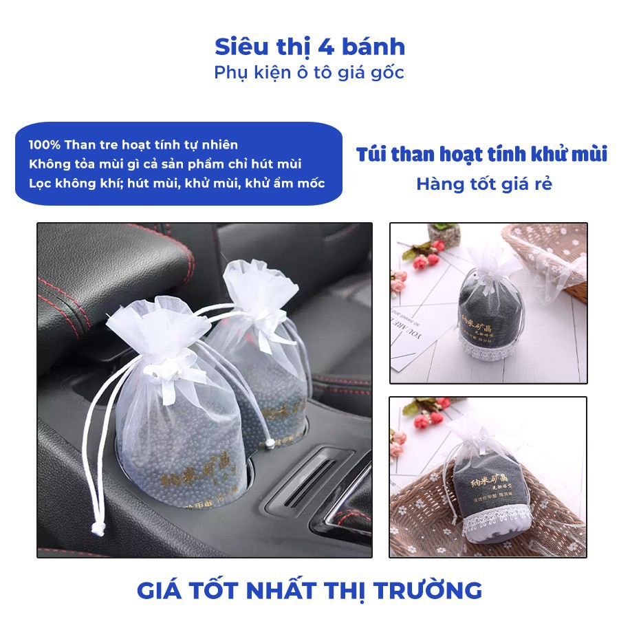 Túi Than Tre hoạt tính khử mùi hôi, khí độc tủ quần áo, nhà tắm, nhà vệ sinh, phòng làm việc, xe hơi, xe ô tô, xe tải