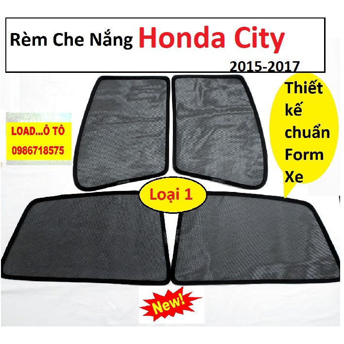 Rèm Che Nắng Honda City 2015-2017 Load Ô Tô Nam Châm Hít