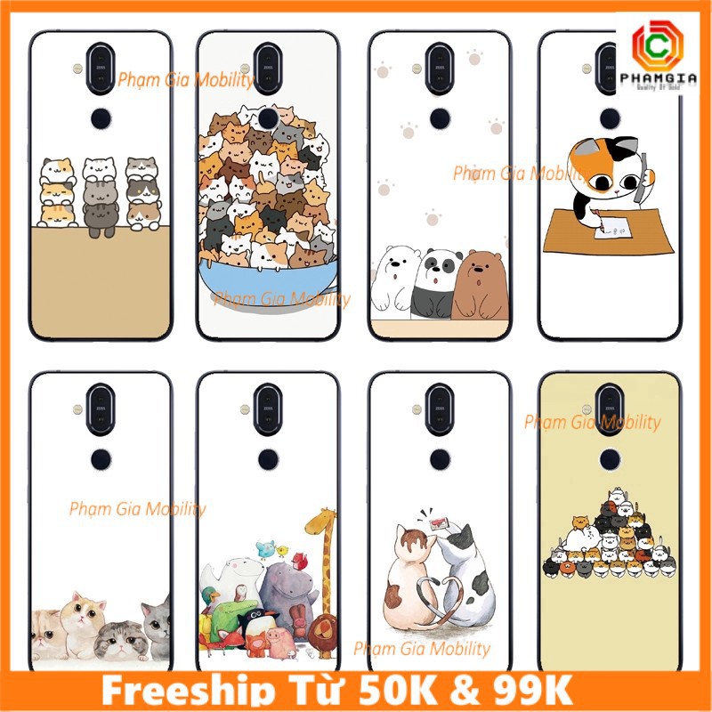 Ốp lưng hình dẻo, hình mèo Nokia 2.1 / 3.1 /5.1+(Plus)/X5/6.1+(Plus)/X6 /7.1+(Plus)/X7