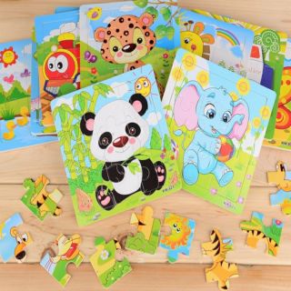 Sét 5 cái tranh ghép hình gỗ trí tuệ khác nhau cho bé