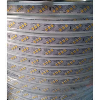 Cuộn dây led 2835 3 hàng, lõi đồng điện 220V - màu trắng, màu vàng, màu xanh dương tặng kèm nguồn