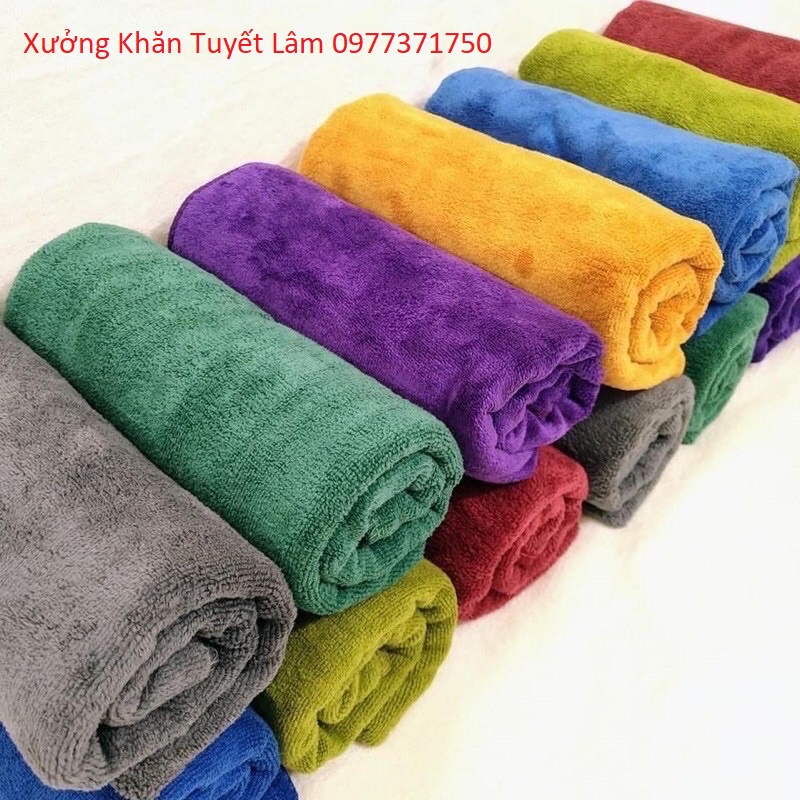 Khăn gội đầu,kt 35*75cm, quấn đầu loại DÀY, siêu thấm nước cho spa và salon tóc