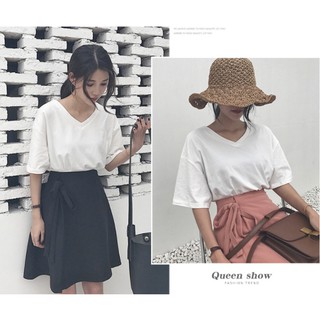 Áo thun tay ngắn cổ tim basic [ATH02]