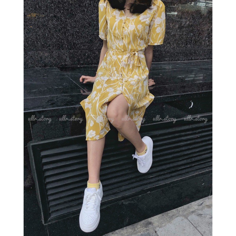 Váy hoa ulzzang thiết kế dáng dài, đầm hoa nhí vintage nữ tính 🍂 Stella Dress