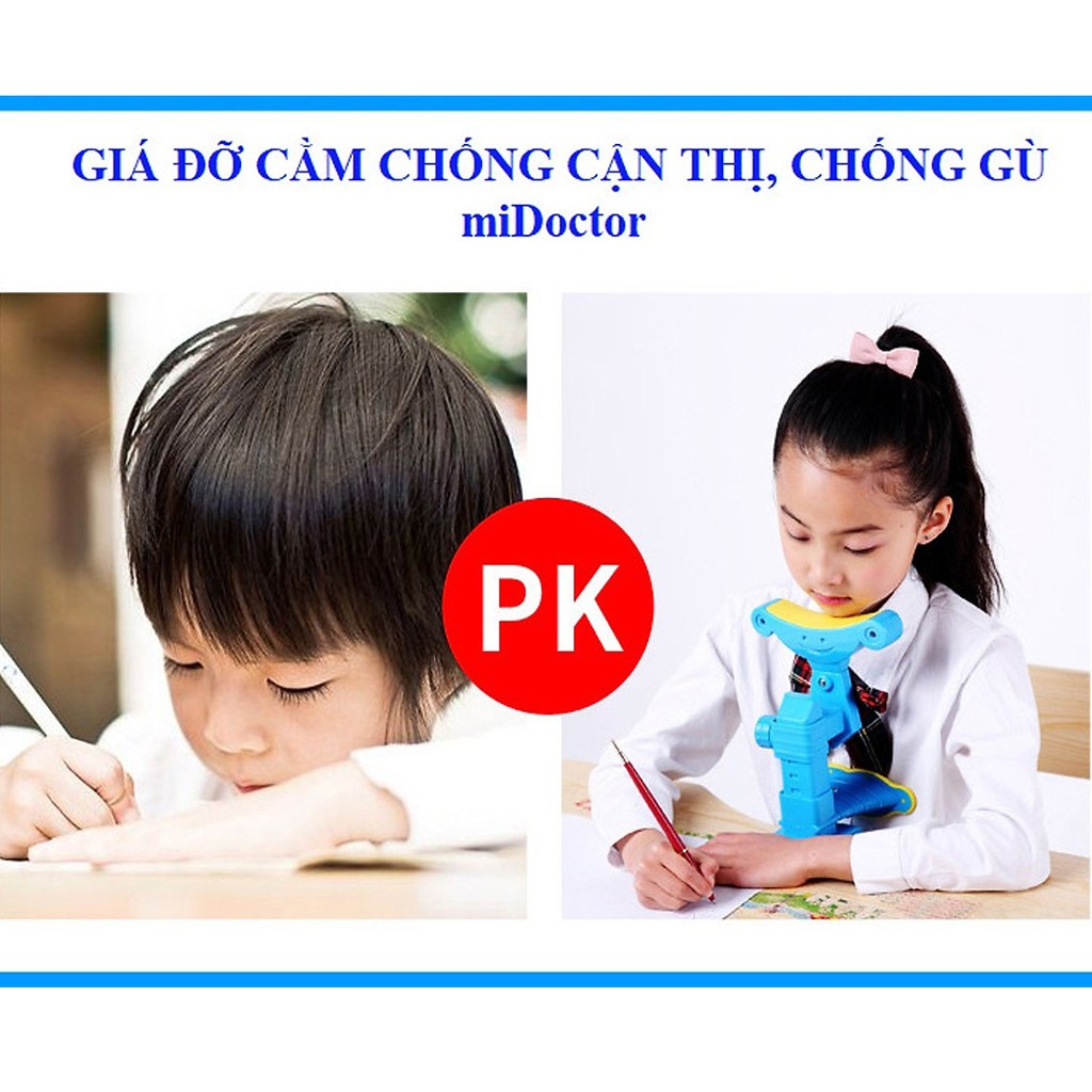 Giá Đỡ Cằm Chống Cận Thị, Dụng Cụ Chống Cận Thị, Chống Gù – Tặng Kèm 3 Con Cá Heo Luyện Chữ