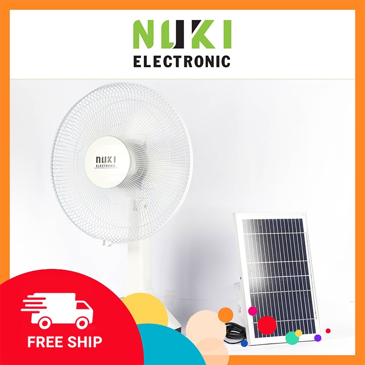 Quạt năng lượng mặt trời để bàn sạc tích điện Nuki 316