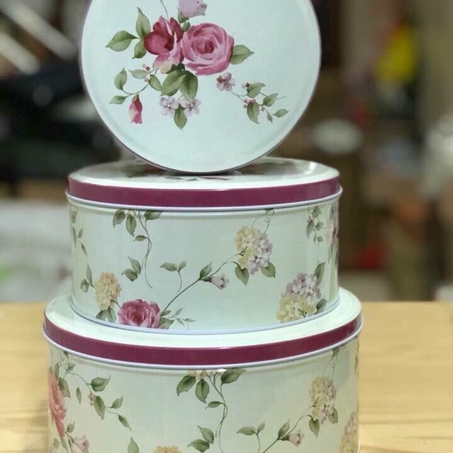 Set 3 hộp thiếc đựng bánh
