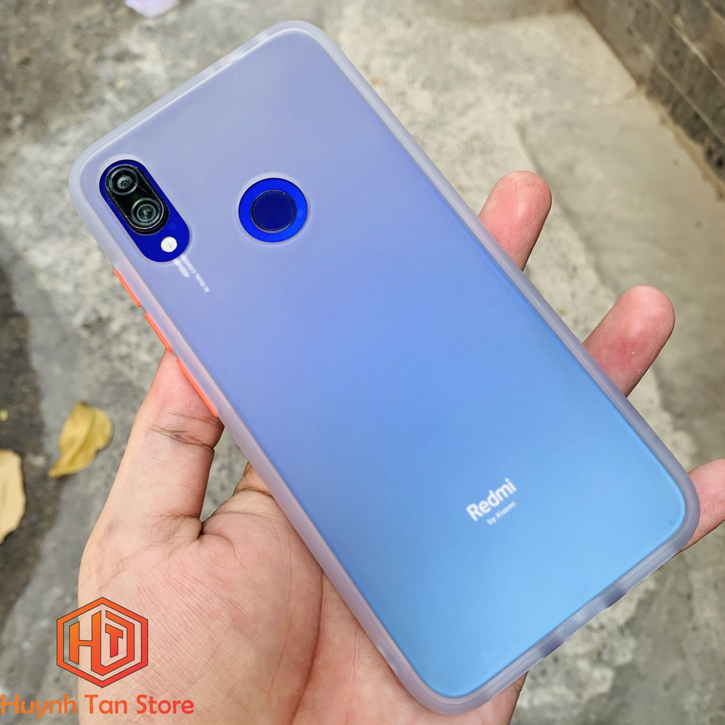 Ốp lưng Xiaomi Poco X3, X3 Pro , Redmi Note 7 , Note 7 Pro trong nhám viền màu