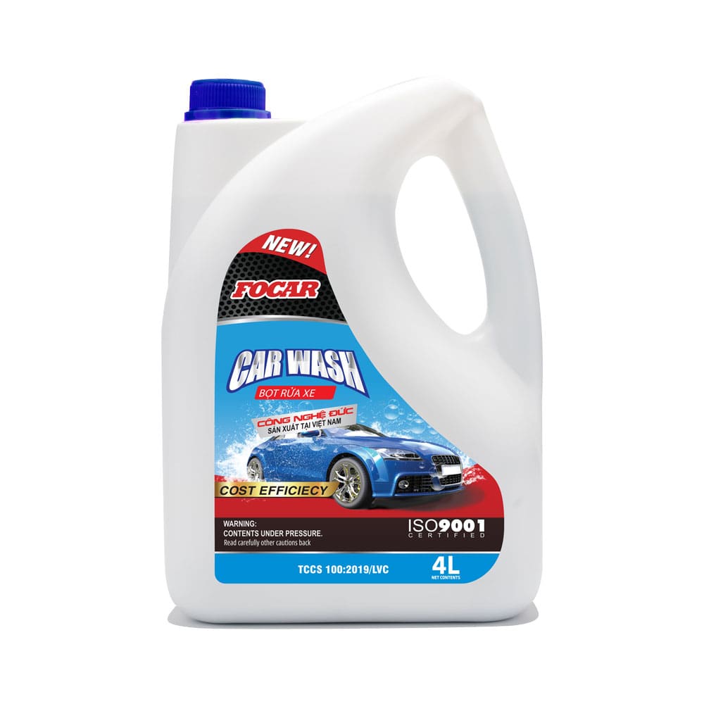 Bọt tuyết rửa xe FOCAR CAR WASH 4L - Nước rửa xe, dung dịch bọt tuyết 1:70