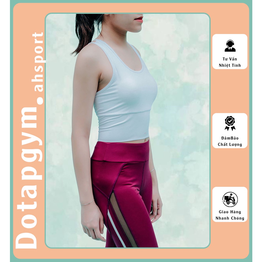 Áo bra thể thao nữ đan dây sau lưng, áo ngực thể thao gym,yoga nữ có sẵn đệm ngực chất thun co giãn AH SPORT GIÁ SIÊU RẺ