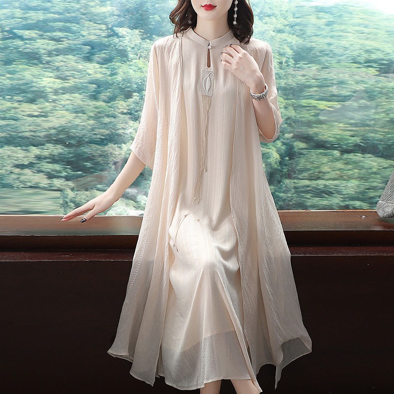 Set Áo Sườn Xám Cách Tân + Chân Váy Phong Cách Trung Hoa Thời Trang Cho Nữ Ly520.Vn