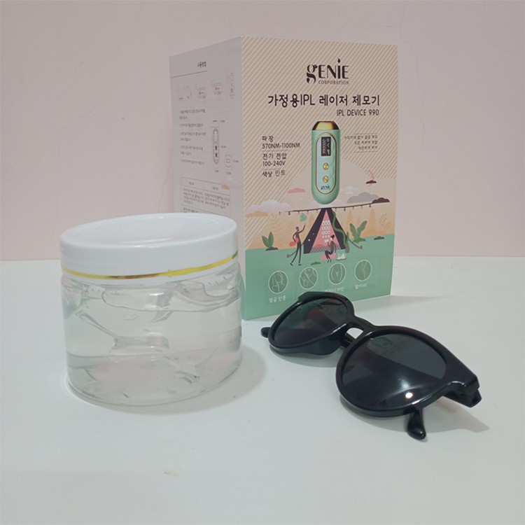 Gel megasonic triệt lông và Kính bảo vệ mắt (hũ 300ml)