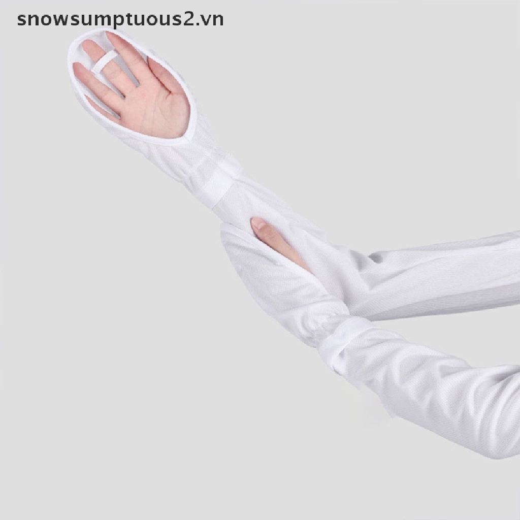 [Hàng mới về] Găng tay chống nắng bằng lụa lạnh thời trang màu hè dành cho nữ