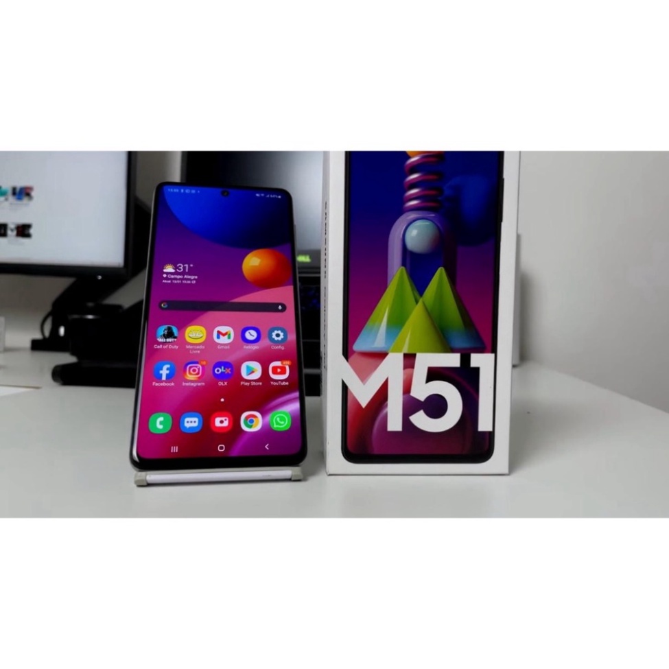 (xả kho) Điện thoại Samsung Galaxy M51 (8GB/128GB) hiệu năng mạnh mẽ pin cực khủng 7000mAh- hàng mới 100% bh 12 tháng to
