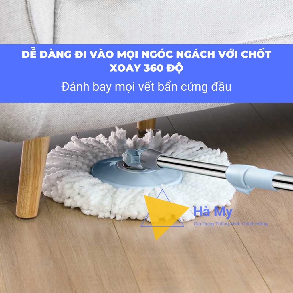 Cây Lau Nhà Tự Vắt 360 Độ,Cây Lau Nhà Thông Minh Minmop Thái Lan Cao Cấp Tặng Kèm Bông Lau-Gọn Nhẹ,Bền Dễ Sử Dụng