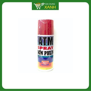 Sơn xịt ATM màu đỏ A211, 400ml